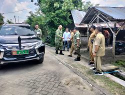 Dandim 0805/Ngawi Sambut Danrem 081/DSJ Tinjau Groundbreaking Jembatan Perintis Garuda di Puhti