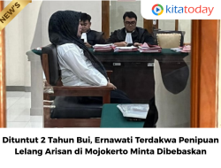 Dituntut 2 Tahun Bui, Ernawati Terdakwa Penipuan Lelang Arisan di Mojokerto Minta Dibebaskan