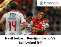 Hasil terbaru: Persija imbang Bali United (1-1)