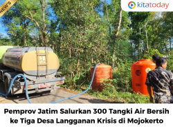 Pemprov Jatim Salurkan 300 Tangki Air Bersih ke Tiga Desa Langganan Krisis di Mojokerto