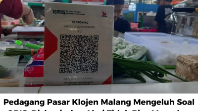 Pedagang Pasar Klojen Malang Mengeluh Soal QRIS, Diskopindag Akui Tidak Bisa Memaksa