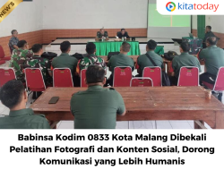 Babinsa Kodim 0833 Kota Malang Dibekali Pelatihan Fotografi dan Konten Sosial, Dorong Komunikasi yang Lebih Humanis