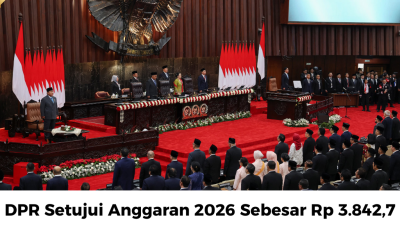 DPR Setujui Anggaran 2026 Sebesar Rp 3.842,7 Triliun, Pertumbuhan Ekonomi Disasar 5,4%