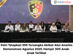 Polri Tetapkan 959 Tersangka Akibat Aksi Anarkis Demonstrasi Agustus 2025, Hampir 300 Anak-Anak Terlibat