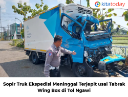 Sopir Truk Ekspedisi Meninggal Terjepit usai Tabrak Wing Box di Tol Ngawi KM 589