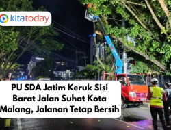 PU SDA Jatim Keruk Sisi Barat Jalan Suhat Kota Malang, Jalanan Tetap Bersih
